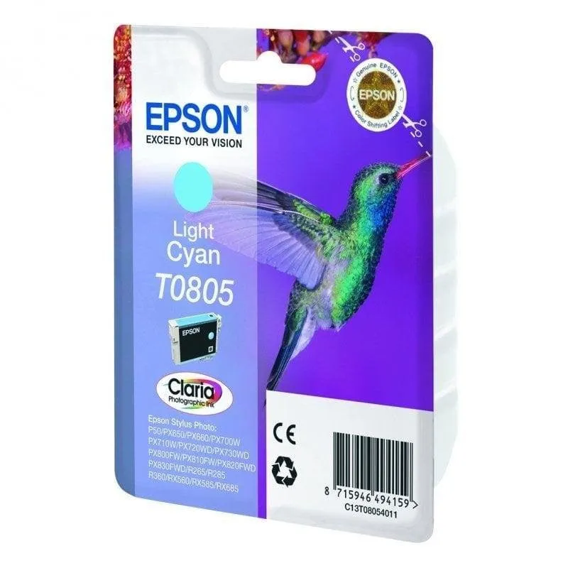 Cartuccia di Inchiostro Epson T0805 Ciano Chiaro - immagine 1
