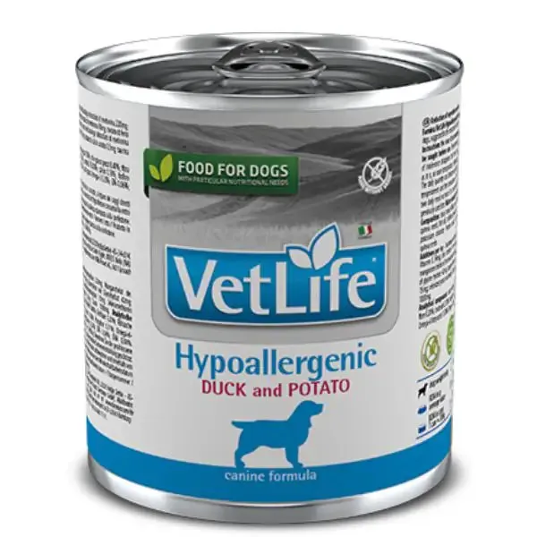 Farmina Vet Life Canine Hypoallergenic 300 gr Anatra e Patate - confezione da 6 pezzi - Dieta veterinaria per cani - immagine 1