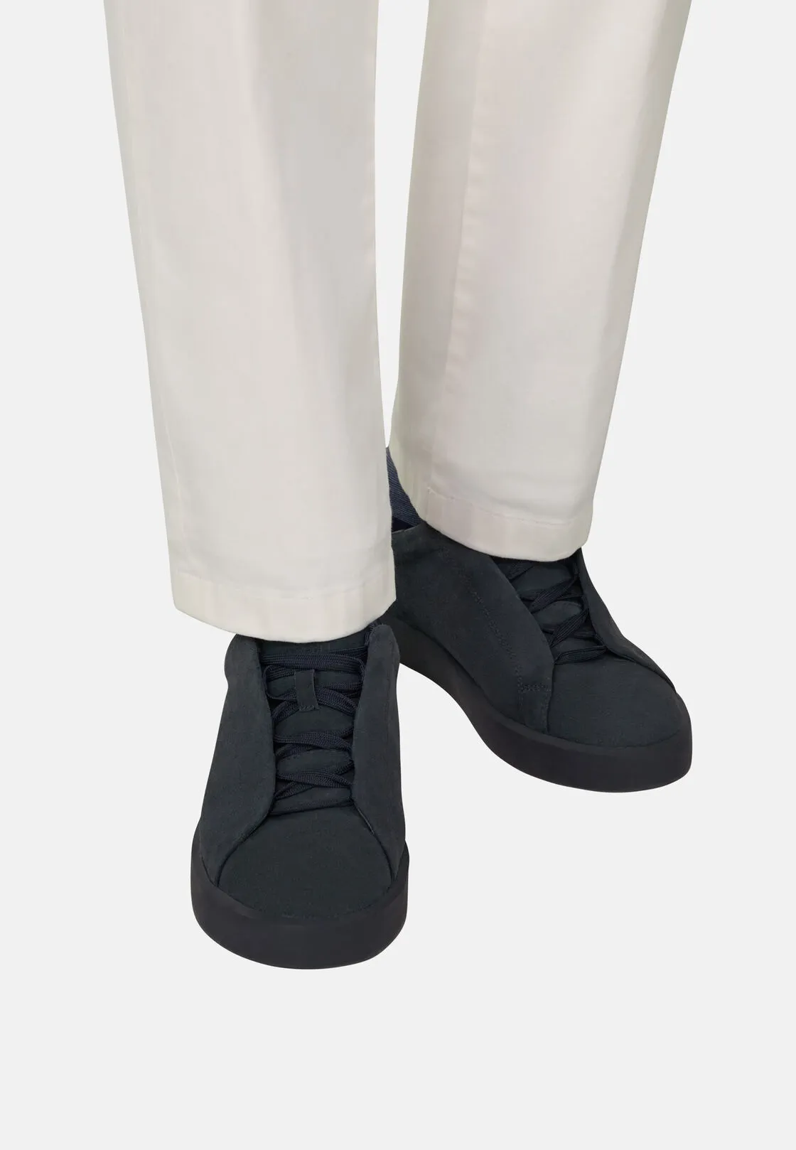Boggi, Sneakers Essence In Pelle Scamosciata, Uomo, Navy, Taglia: 47-13 - immagine 2
