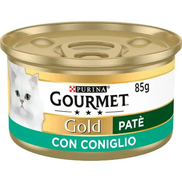 Purina Gourmet Gold Patè Umido Gatto 85 gr Coniglio - confezione da 24 pezzi - Cibo umido per gatti - immagine 1