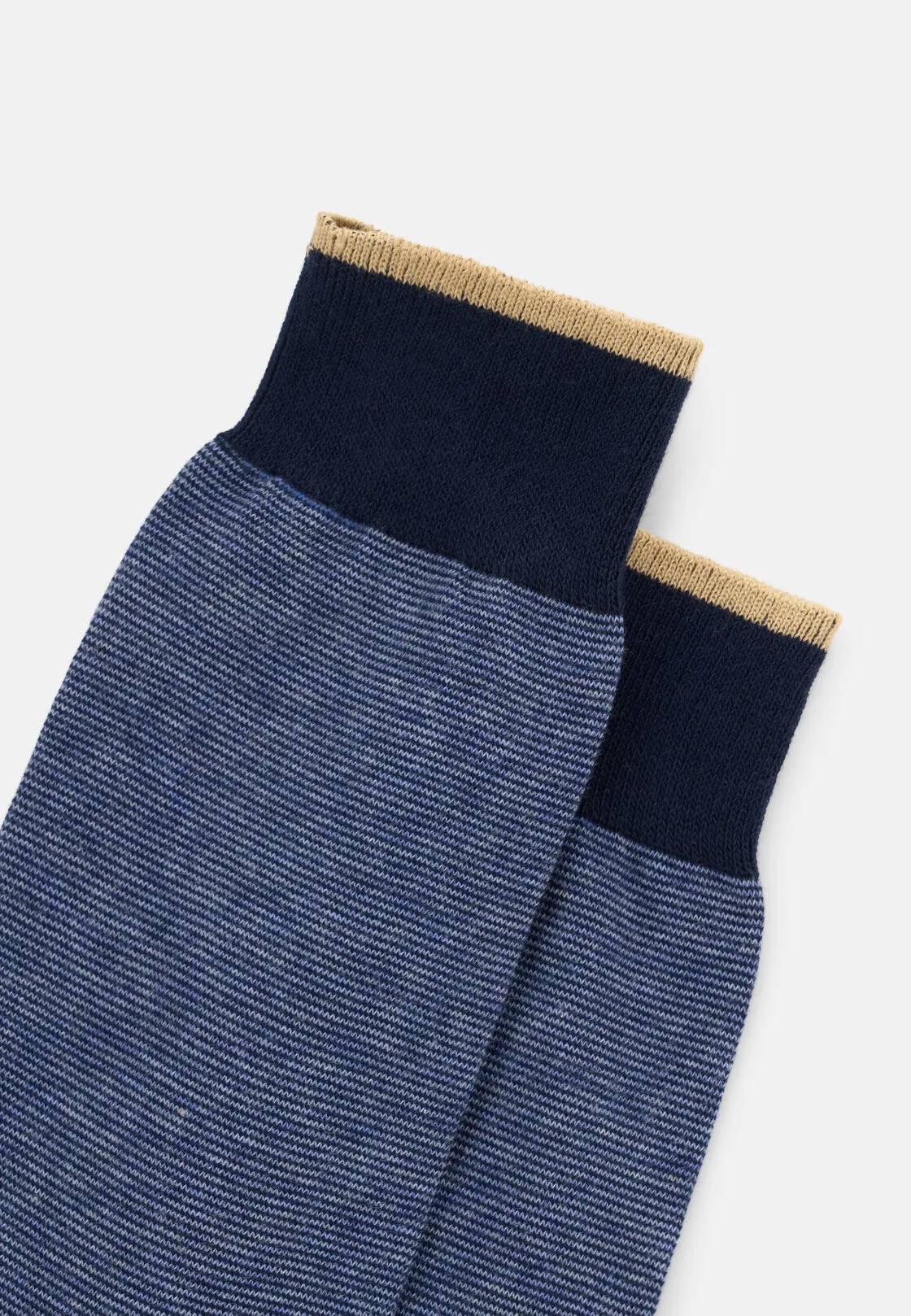 Boggi, Calze Corte Motivo Righe In Misto Cotone, Uomo, Navy - immagine 3