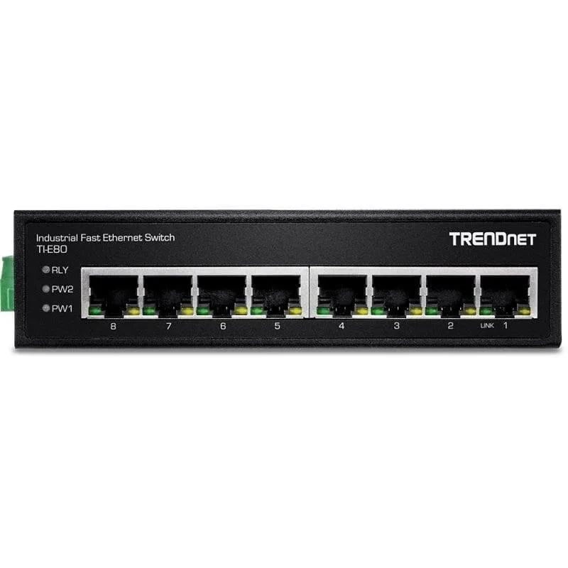 Trendnet TI-E80 Switch Fast Ethernet Industriale Non Gestito 8 Porte IP30 - immagine 1