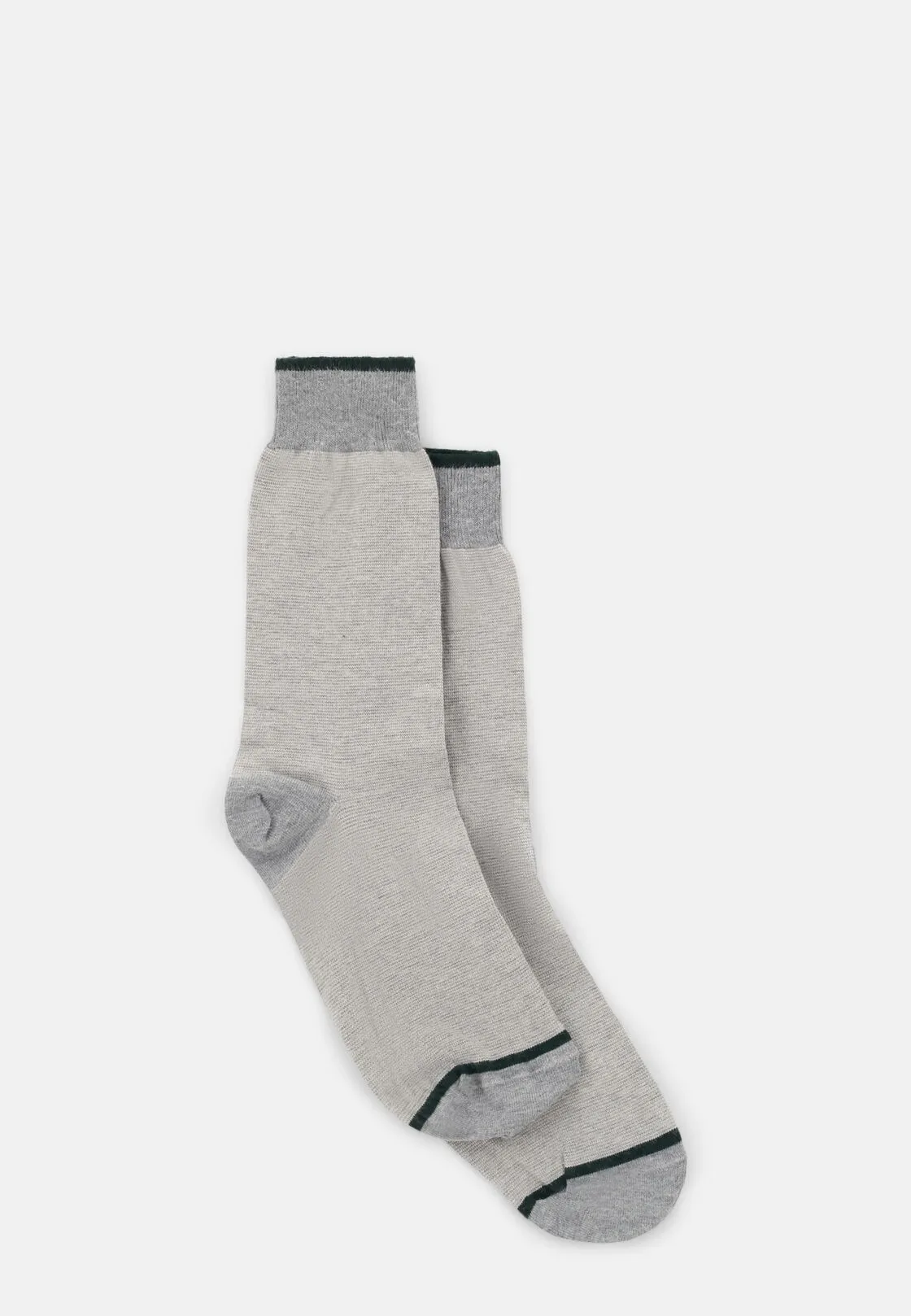Boggi, Calze Corte Motivo Righe In Misto Cotone, Uomo, Light grey - immagine 2