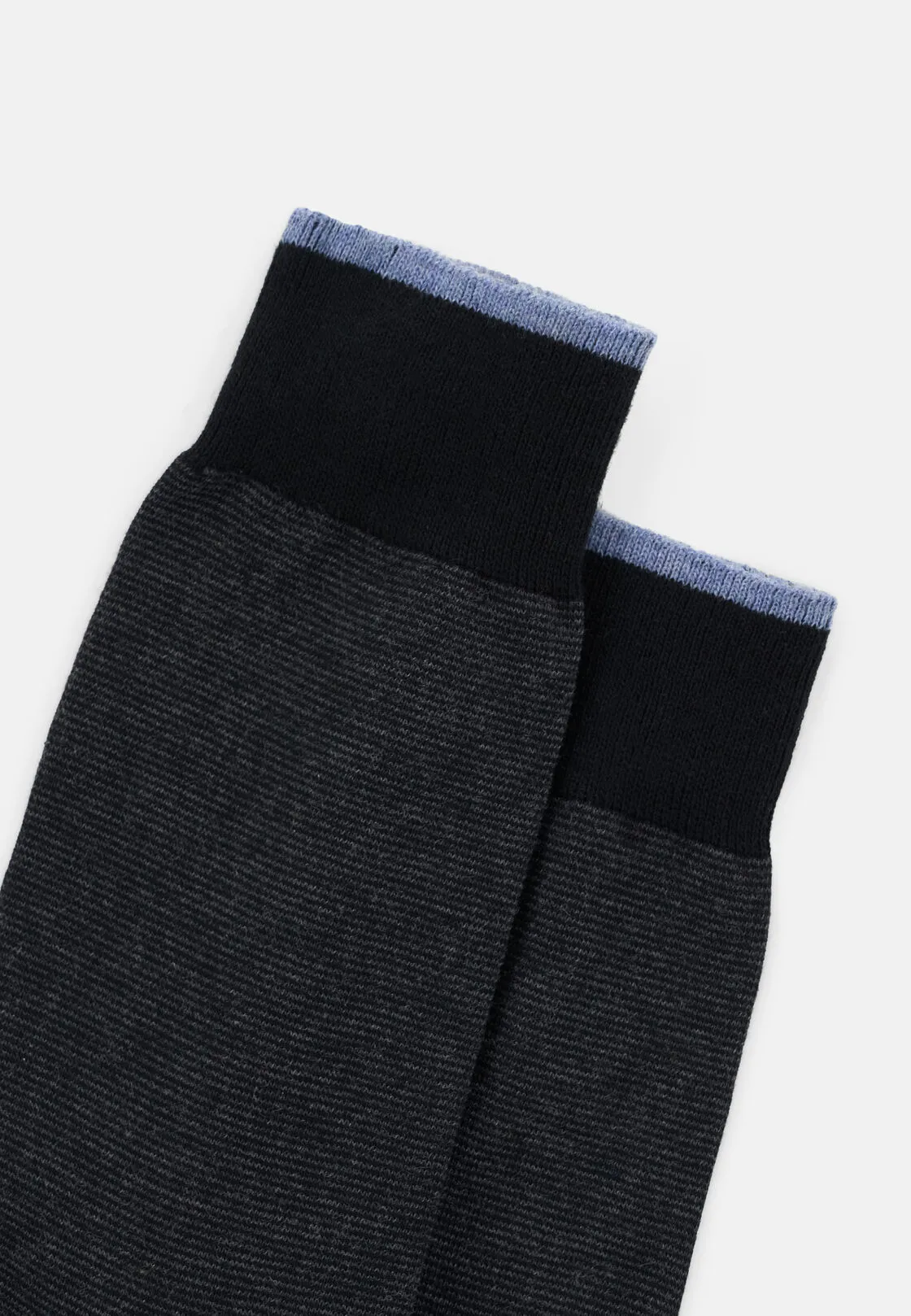 Boggi, Calze Corte Motivo Righe In Misto Cotone, Uomo, Nero - immagine 3