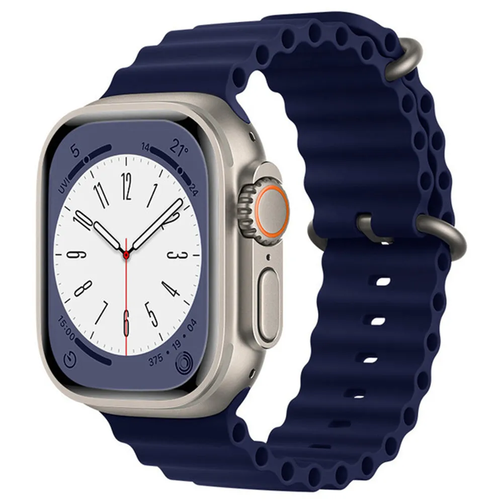 Cinturino Techsuit W038 per Apple Watch 49mm / 46mm / 45mm / 44mm / 42mm Series, Blu Navy - immagine 1