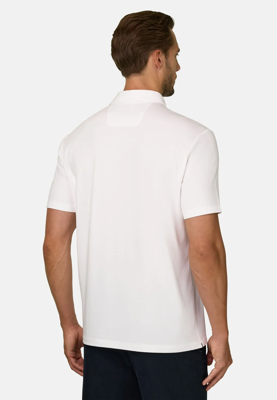 Boggi, Polo In Jersey Di Cotone Supima Elasticizzato, Uomo, Bianco, Taglia: M - immagine 4