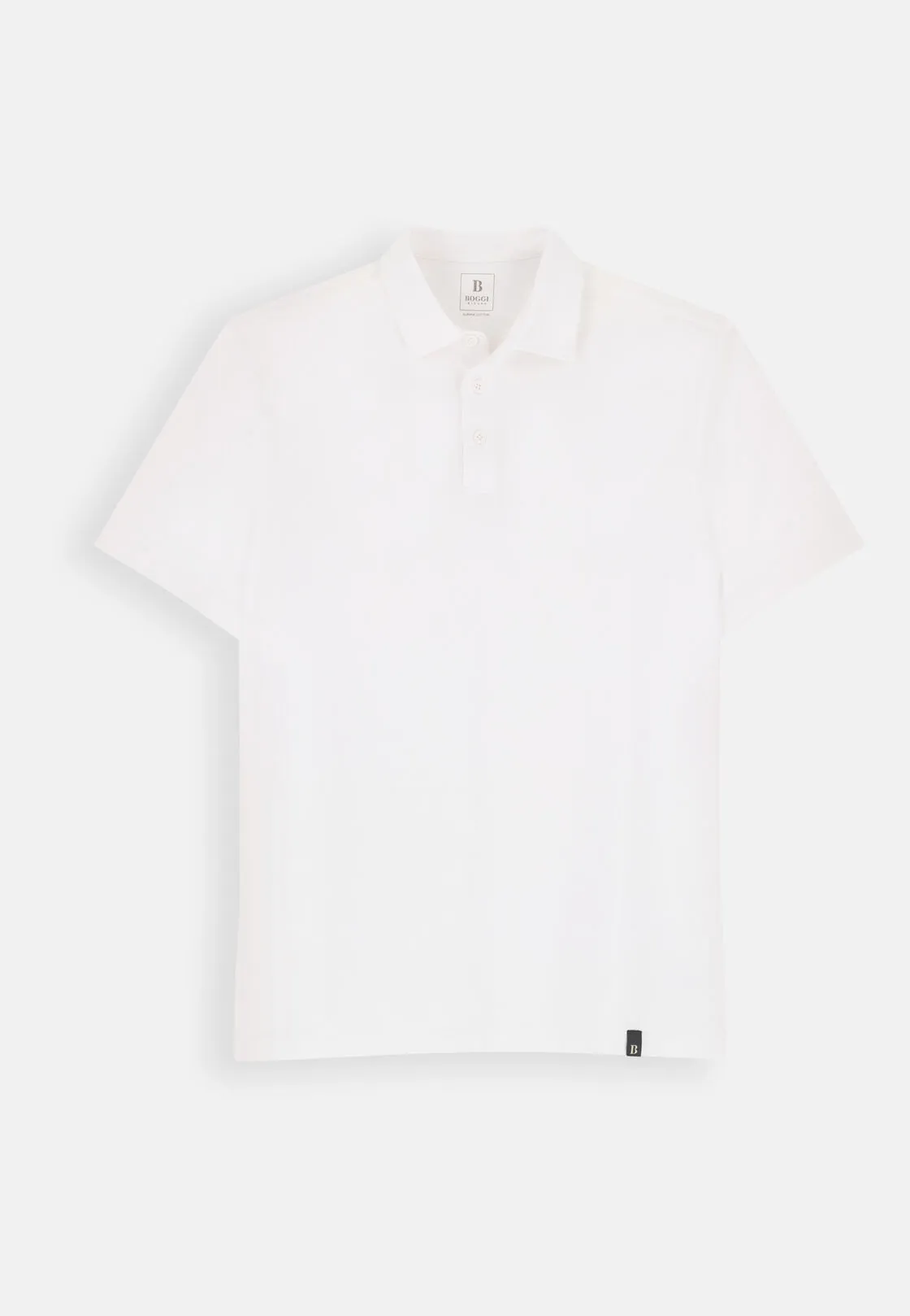 Boggi, Polo In Jersey Di Cotone Supima Elasticizzato, Uomo, Bianco, Taglia: S - immagine 5