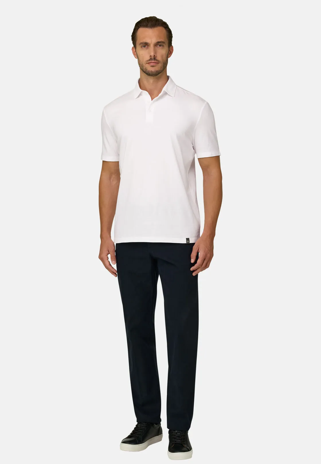 Boggi, Polo In Jersey Di Cotone Supima Elasticizzato, Uomo, Bianco, Taglia: XL - immagine 2