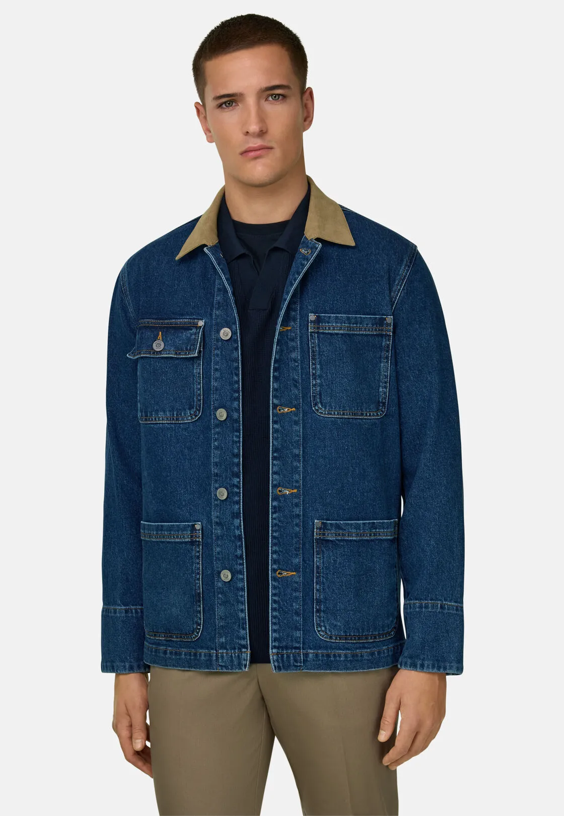 Boggi, Giacca Camicia In Denim Di Cotone, Uomo, Indaco, Taglia: XL - immagine 1
