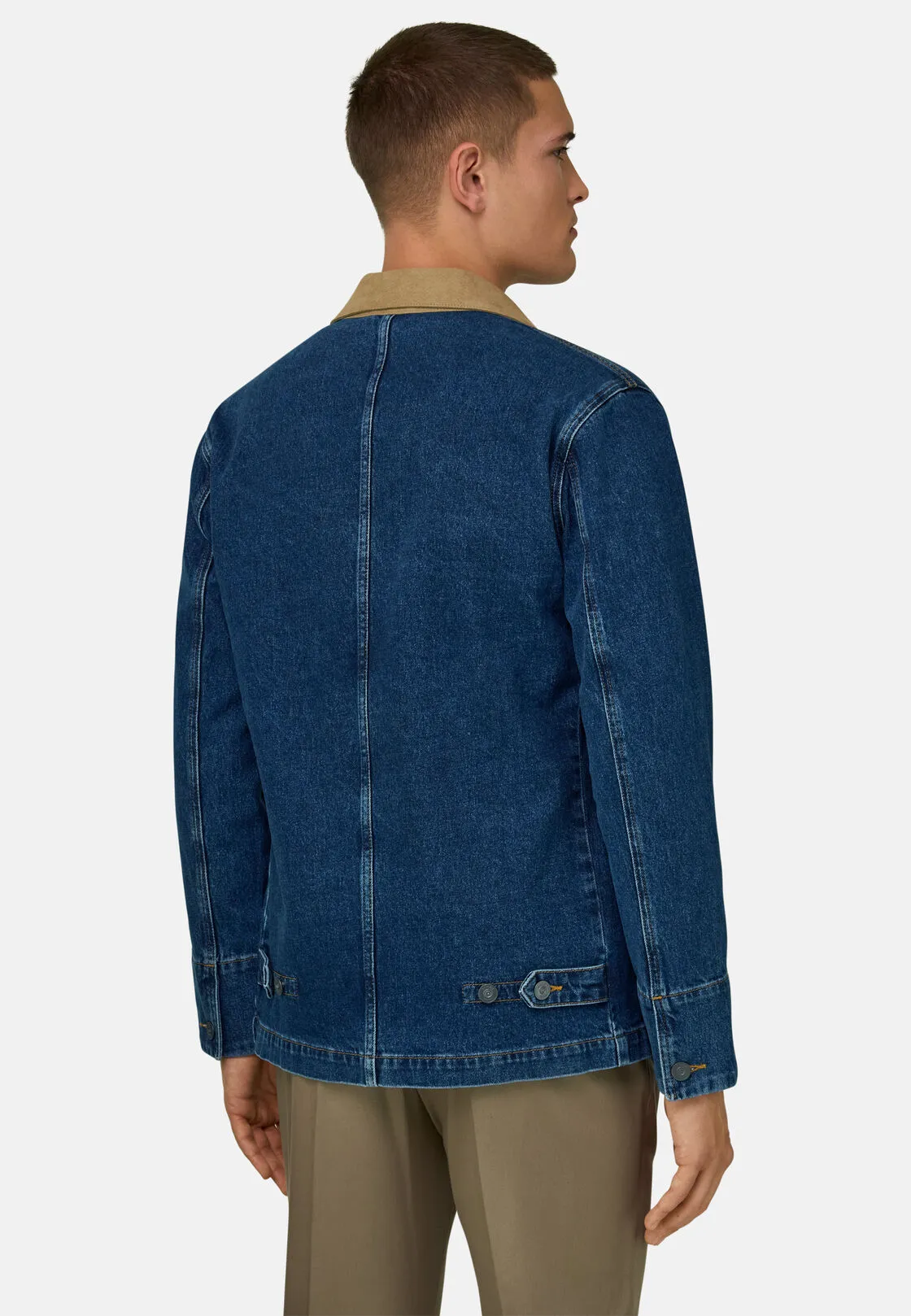 Boggi, Giacca Camicia In Denim Di Cotone, Uomo, Indaco, Taglia: XL - immagine 3