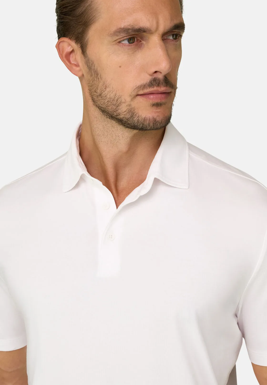 Boggi, Polo In Jersey Di Cotone Supima Elasticizzato, Uomo, Bianco, Taglia: XXL - immagine 3