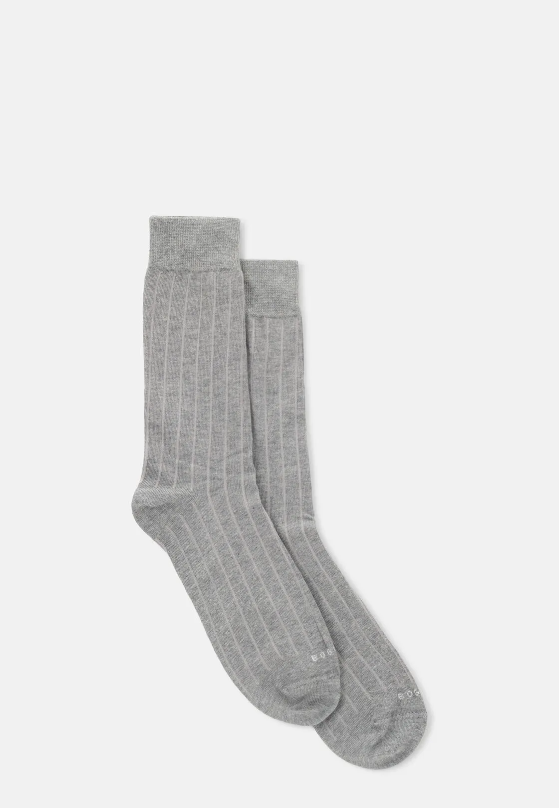 Boggi, Calze Corte Motivo Gessato In Misto Cotone, Uomo, Light grey - immagine 2