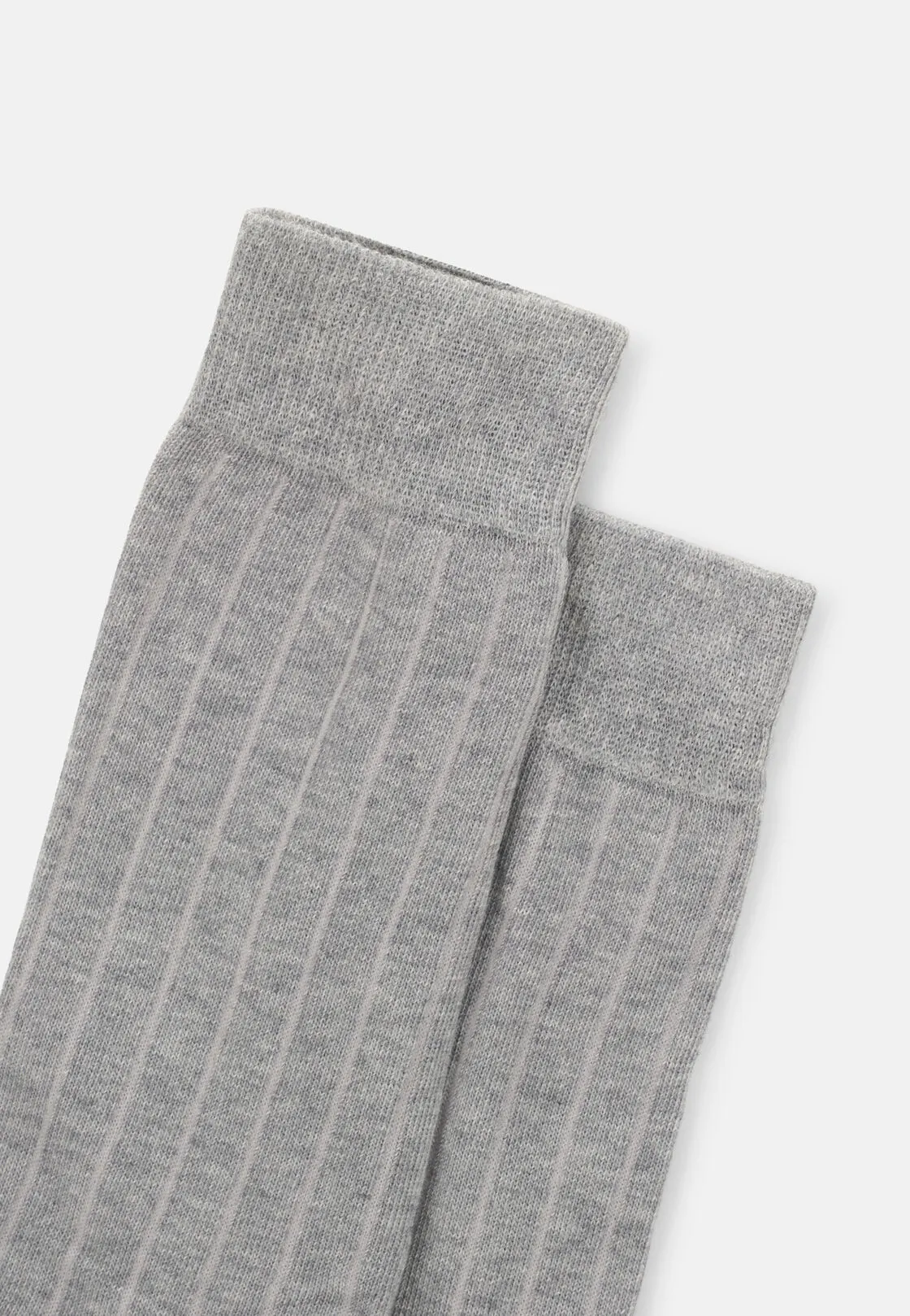 Boggi, Calze Corte Motivo Gessato In Misto Cotone, Uomo, Light grey - immagine 3