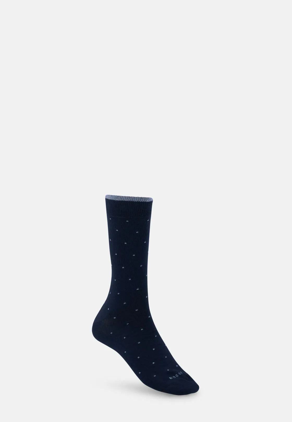 Boggi, Calze Corte Motivo Pois In Misto Cotone, Uomo, Navy - immagine 1