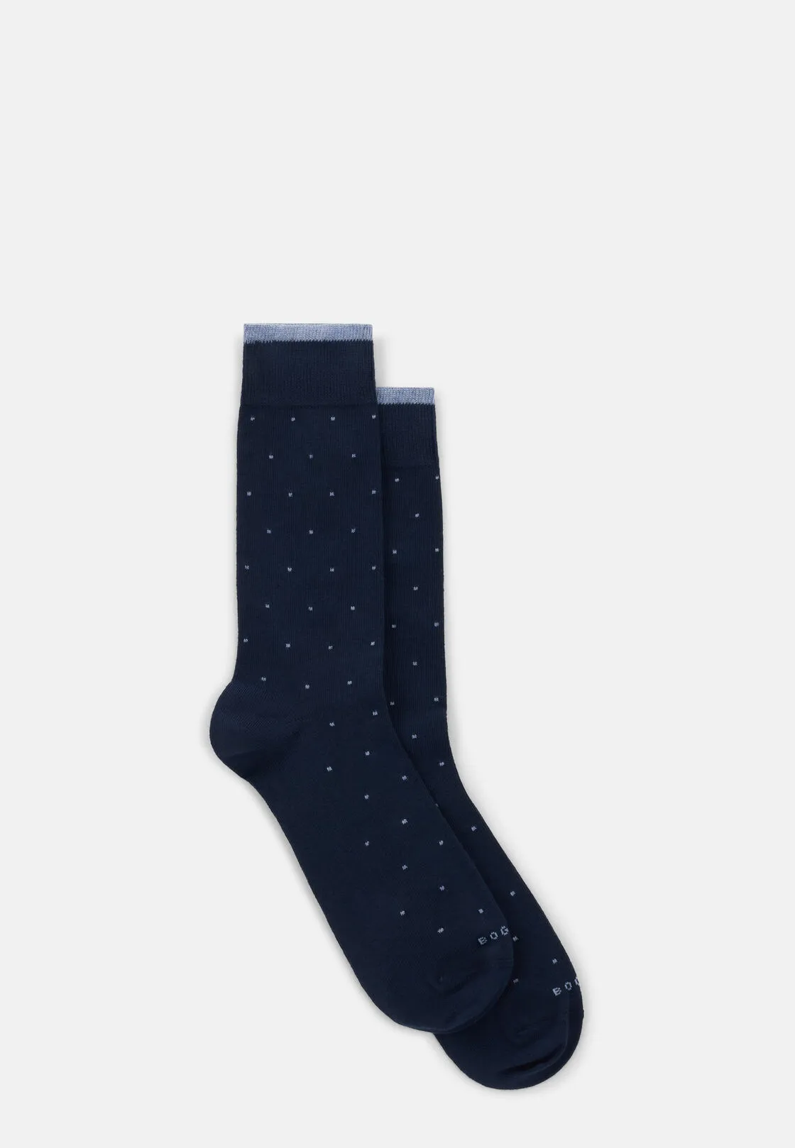 Boggi, Calze Corte Motivo Pois In Misto Cotone, Uomo, Navy - immagine 2