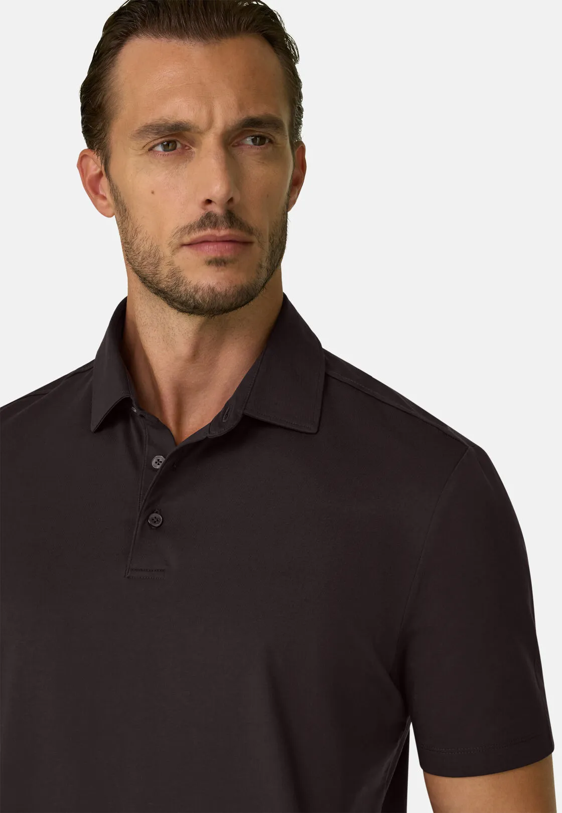 Boggi, Polo In Jersey Di Cotone Supima Elasticizzato, Uomo, Marrone scuro, Taglia: L - immagine 3