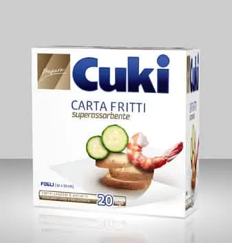 CARTA FRITTI CUKI 32X33 CM - PACCO DA 20 PEZZI - immagine 1
