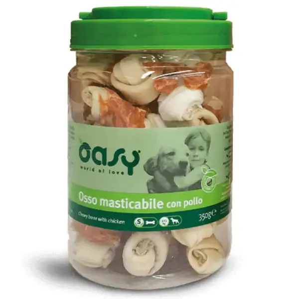 Oasy Bony Osso masticabile per cani adulti con Pollo Small 350 gr - immagine 1