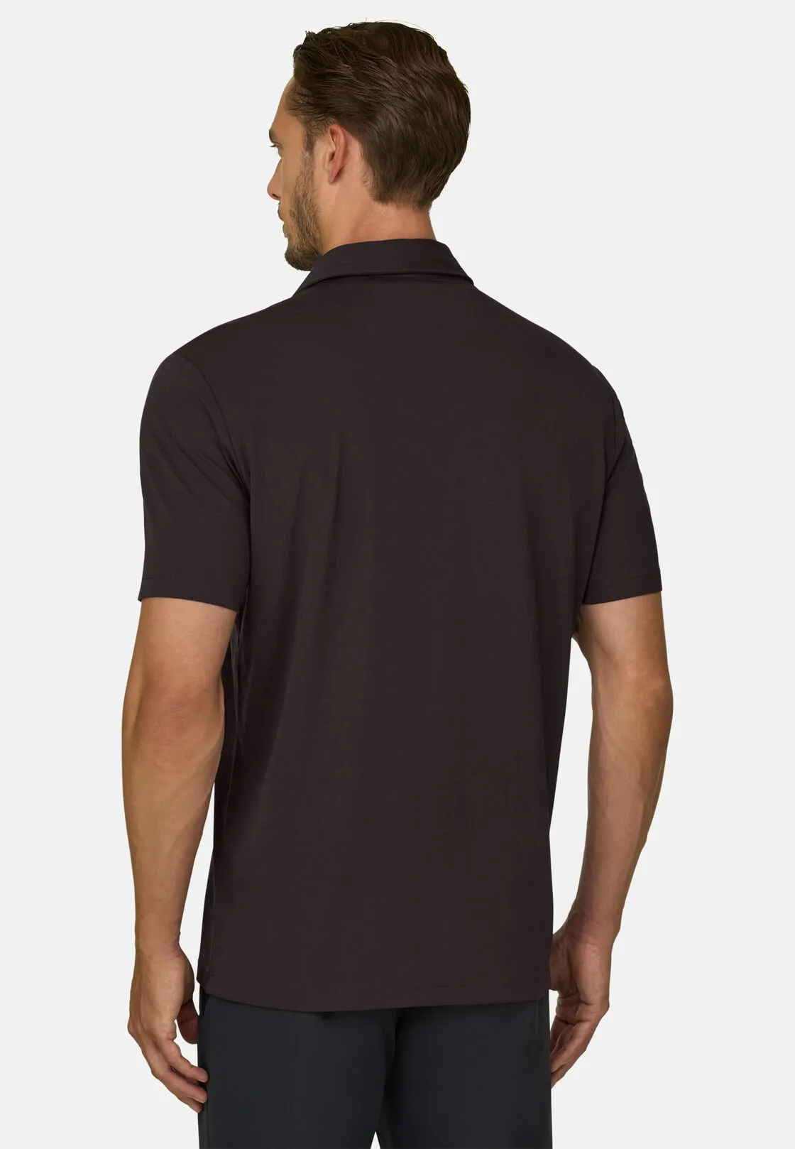 Boggi, Polo In Jersey Di Cotone Supima Elasticizzato, Uomo, Marrone scuro, Taglia: M - immagine 4