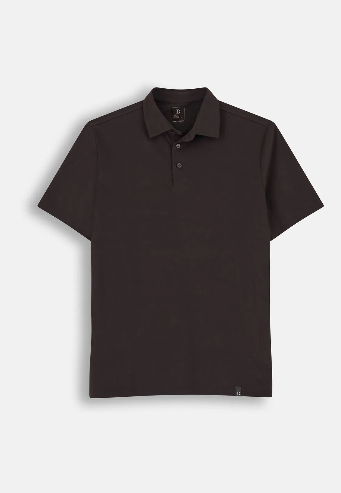 Boggi, Polo In Jersey Di Cotone Supima Elasticizzato, Uomo, Marrone scuro, Taglia: M - immagine 5