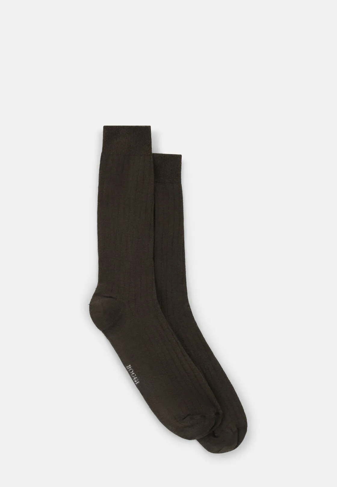 Boggi, Calze Corte Motivo Costa In Cotone E Cashmere, Uomo, Marrone scuro - immagine 2