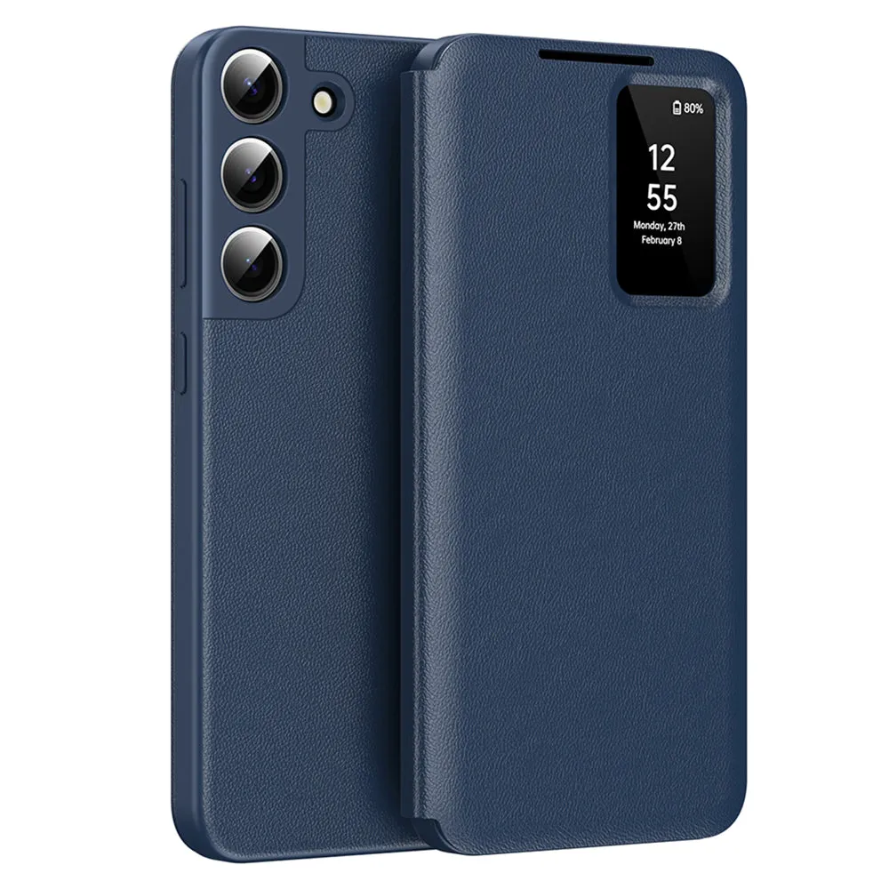 Custodia per Samsung Galaxy S22+ 5G S906, Techsuit, SmartView, Blu - immagine 1