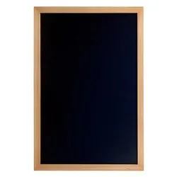 Lavagnetta cancellabile da parete (40x60cm) SECURIT Nero e Teak WBW TE 40 60 - immagine 1