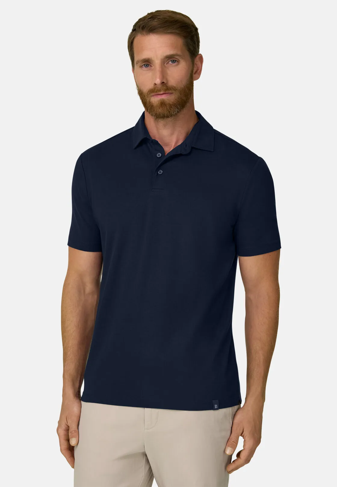 Boggi, Polo In Jersey Di Cotone Supima Elasticizzato, Uomo, Navy, Taglia: M - immagine 1