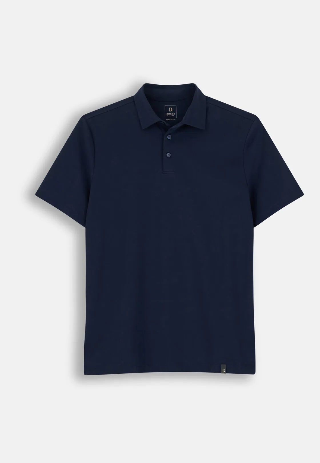 Boggi, Polo In Jersey Di Cotone Supima Elasticizzato, Uomo, Navy, Taglia: S - immagine 5