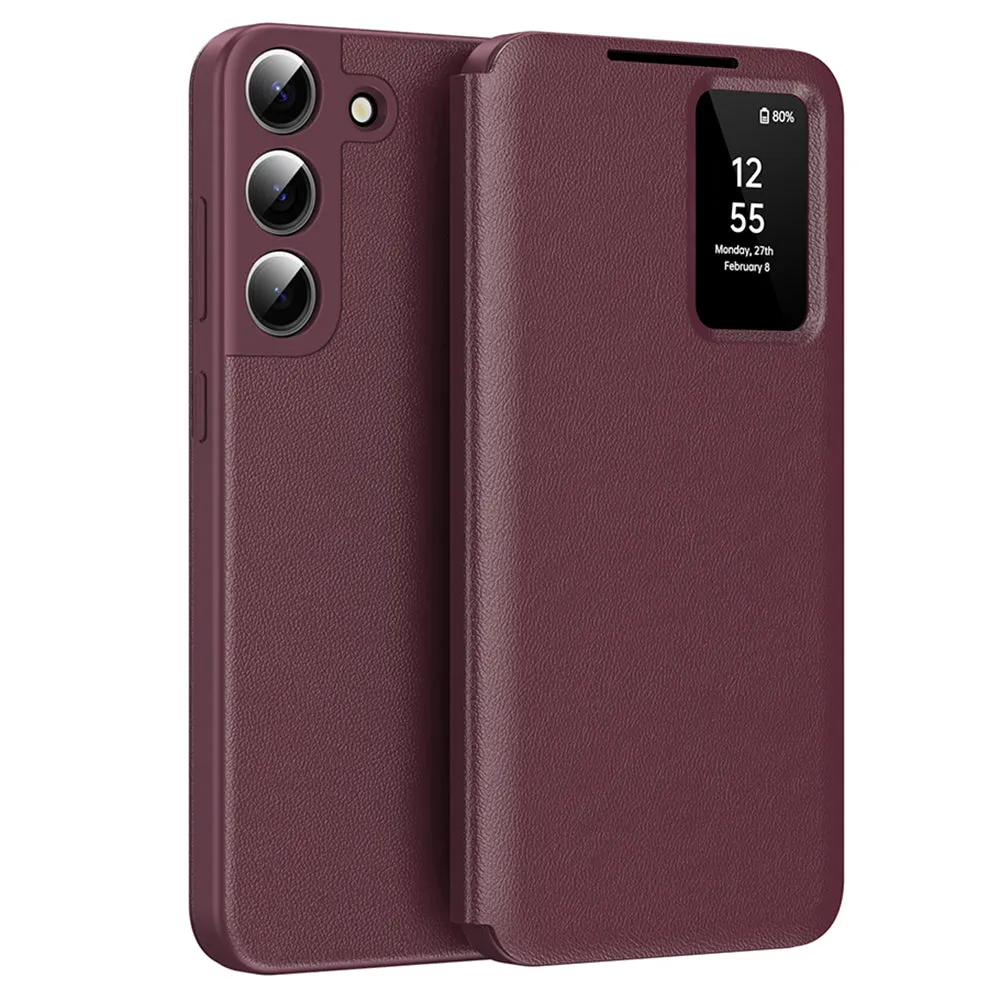 Custodia per Samsung Galaxy S22+ 5G S906, Techsuit, SmartView, Rossa - immagine 1