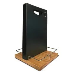 Lavagnetta cancellabile bifacciale da tavolo (22x20x34,5cm) SECURIT Nero e Legno CAD TE - immagine 1
