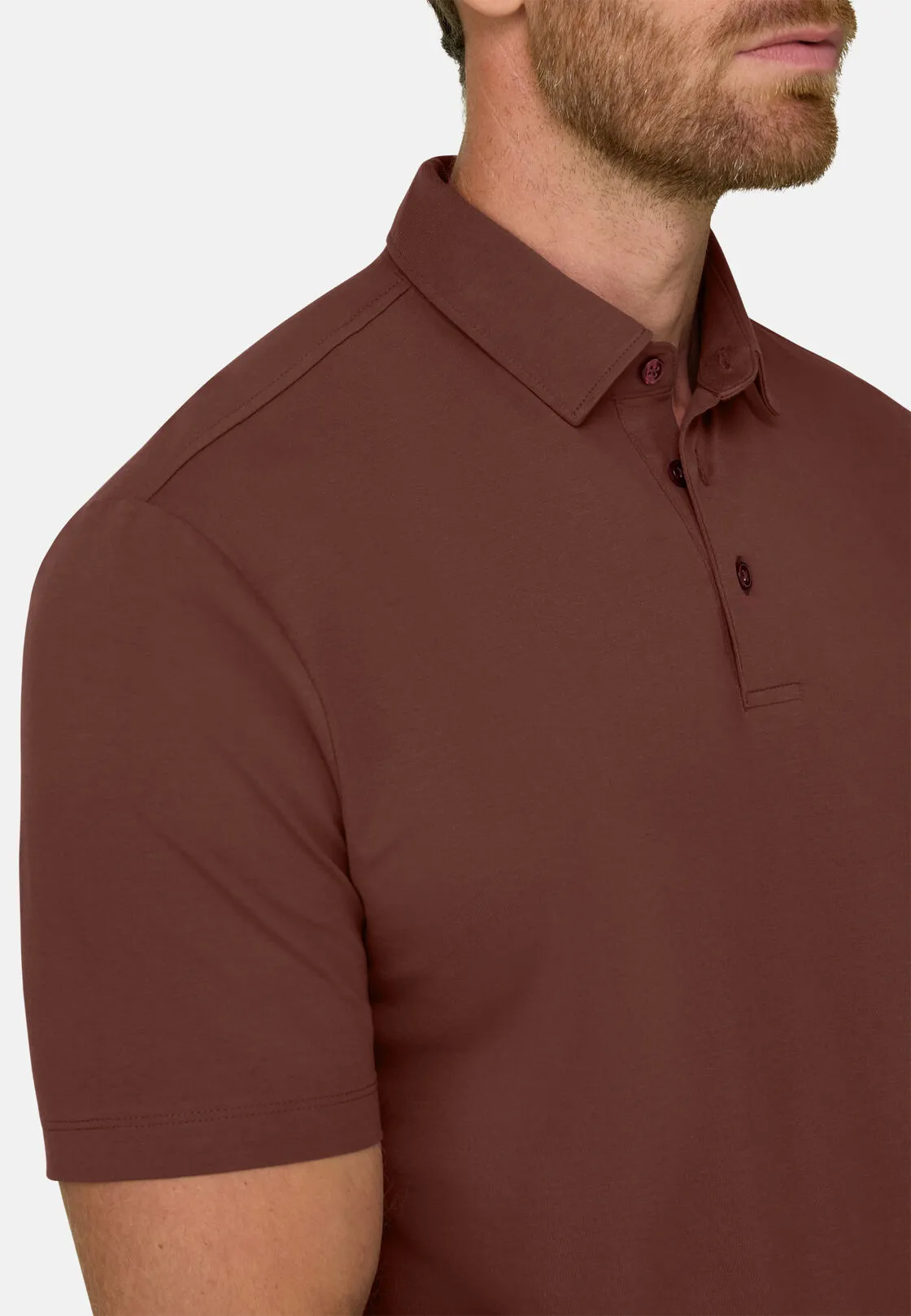 Boggi, Polo In Jersey Di Cotone Supima Elasticizzato, Uomo, Rouge, Taglia: M - immagine 3
