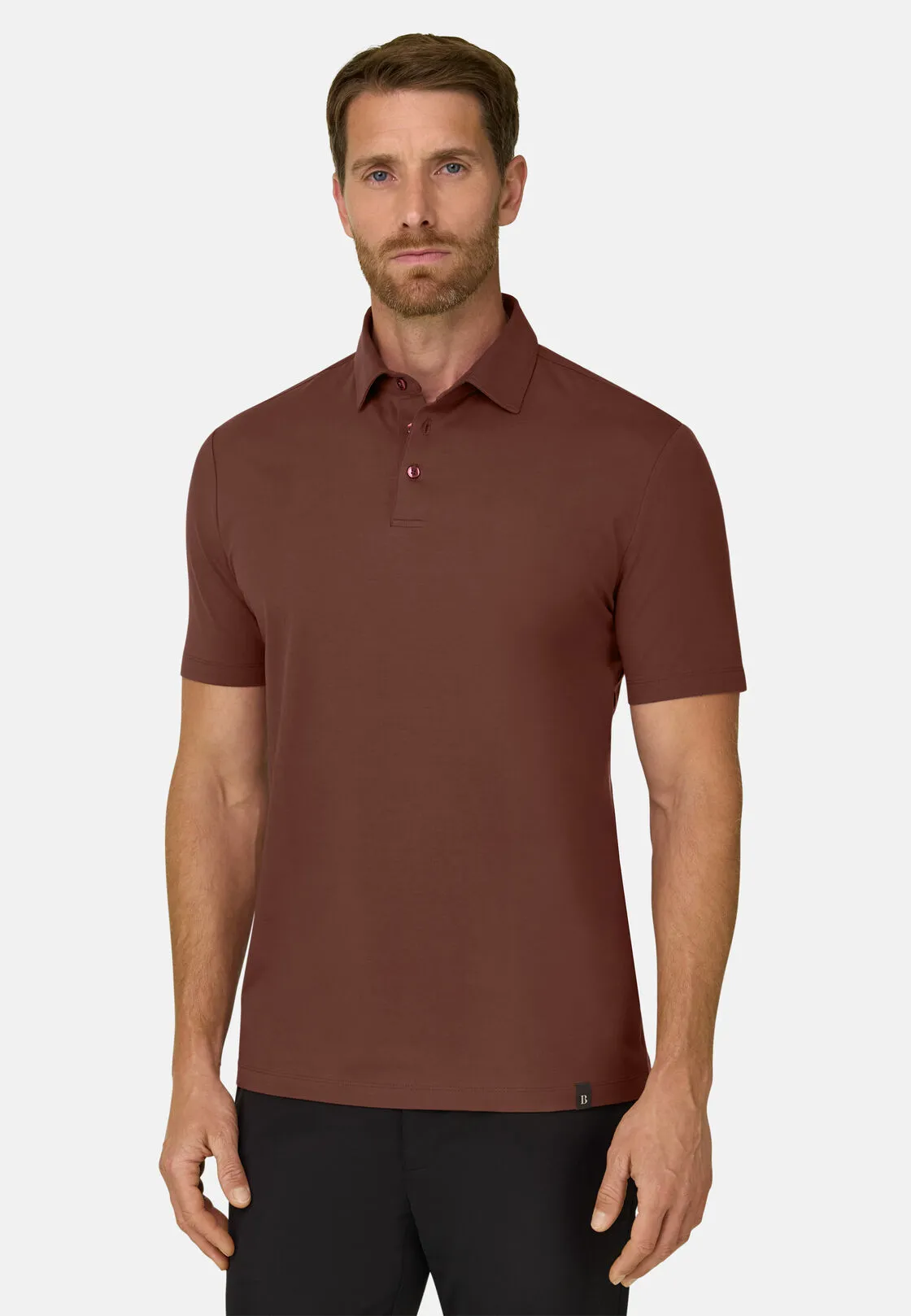 Boggi, Polo In Jersey Di Cotone Supima Elasticizzato, Uomo, Rouge, Taglia: S - immagine 1