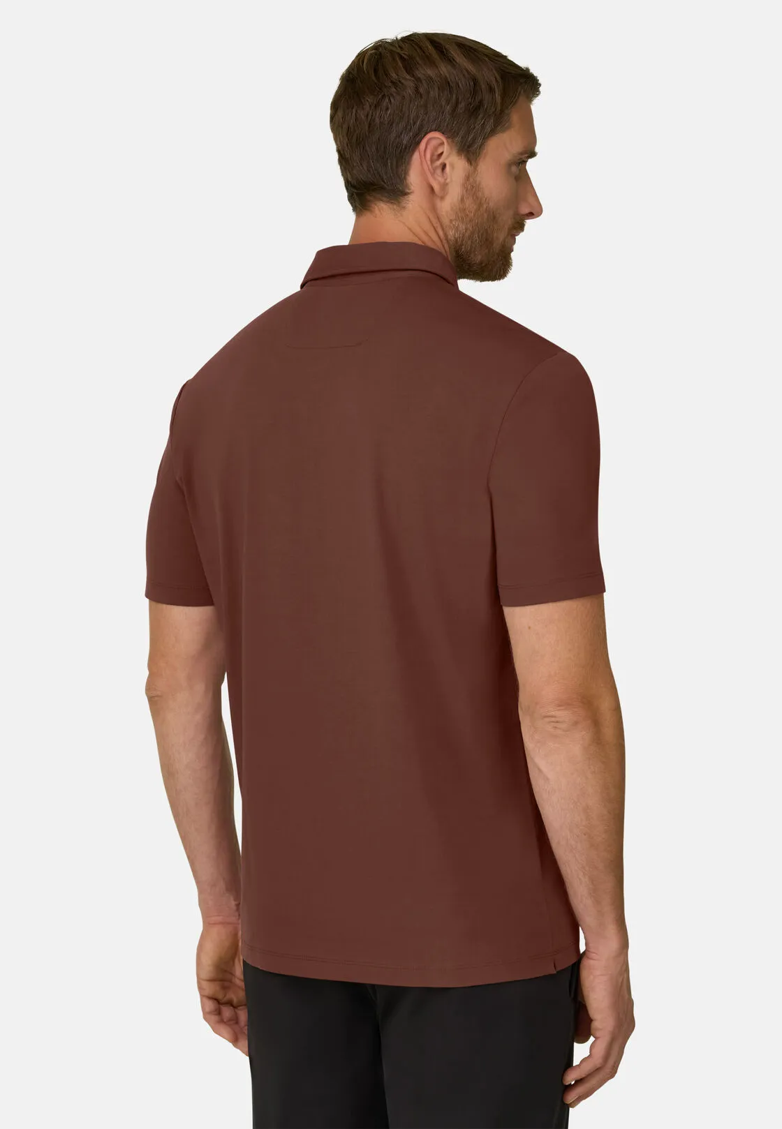 Boggi, Polo In Jersey Di Cotone Supima Elasticizzato, Uomo, Rouge, Taglia: XL - immagine 4