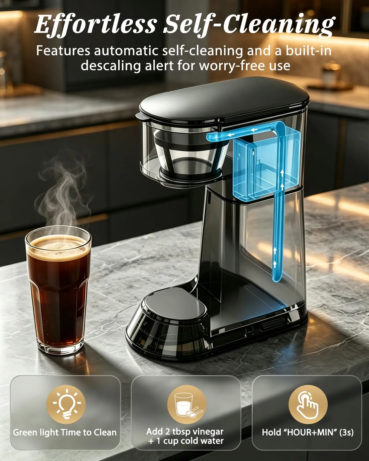 Aigostar Macchina Caffè Americano Programmabile 24H con Tazza Termica 420ml - immagine 6
