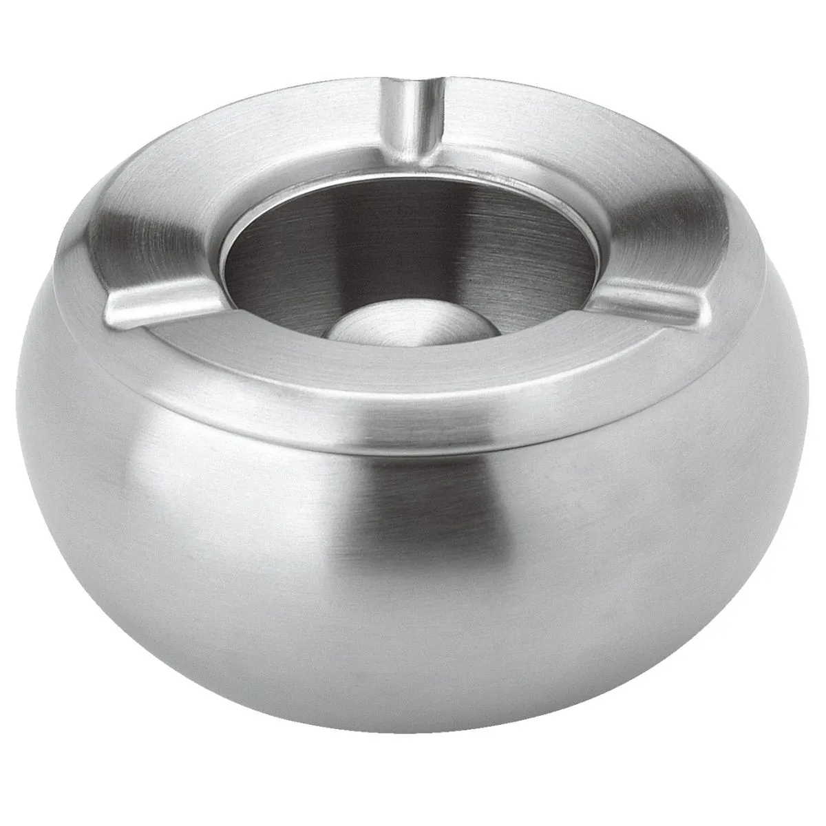 PULSIVA Posacenere antivento Glasgow; 11x6 cm (ØxH); argento; rotonda - immagine 1