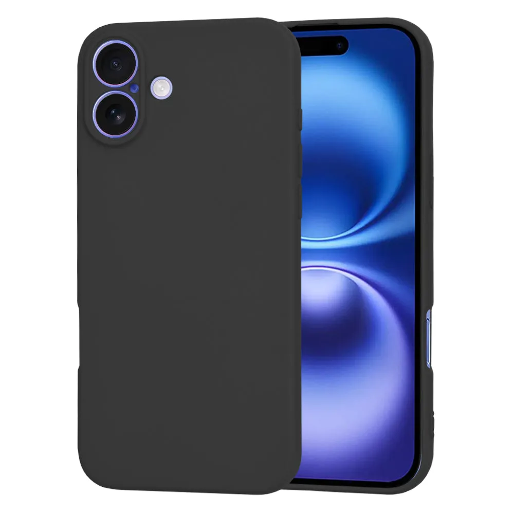 Custodia per Apple iPhone 16, Techsuit, SoftFlex, Nera - immagine 1