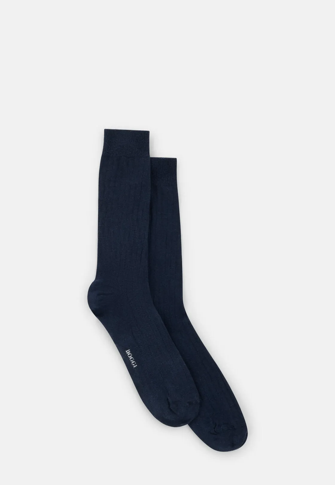 Boggi, Calze Corte Motivo Costa In Cotone E Cashmere, Uomo, Navy - immagine 2