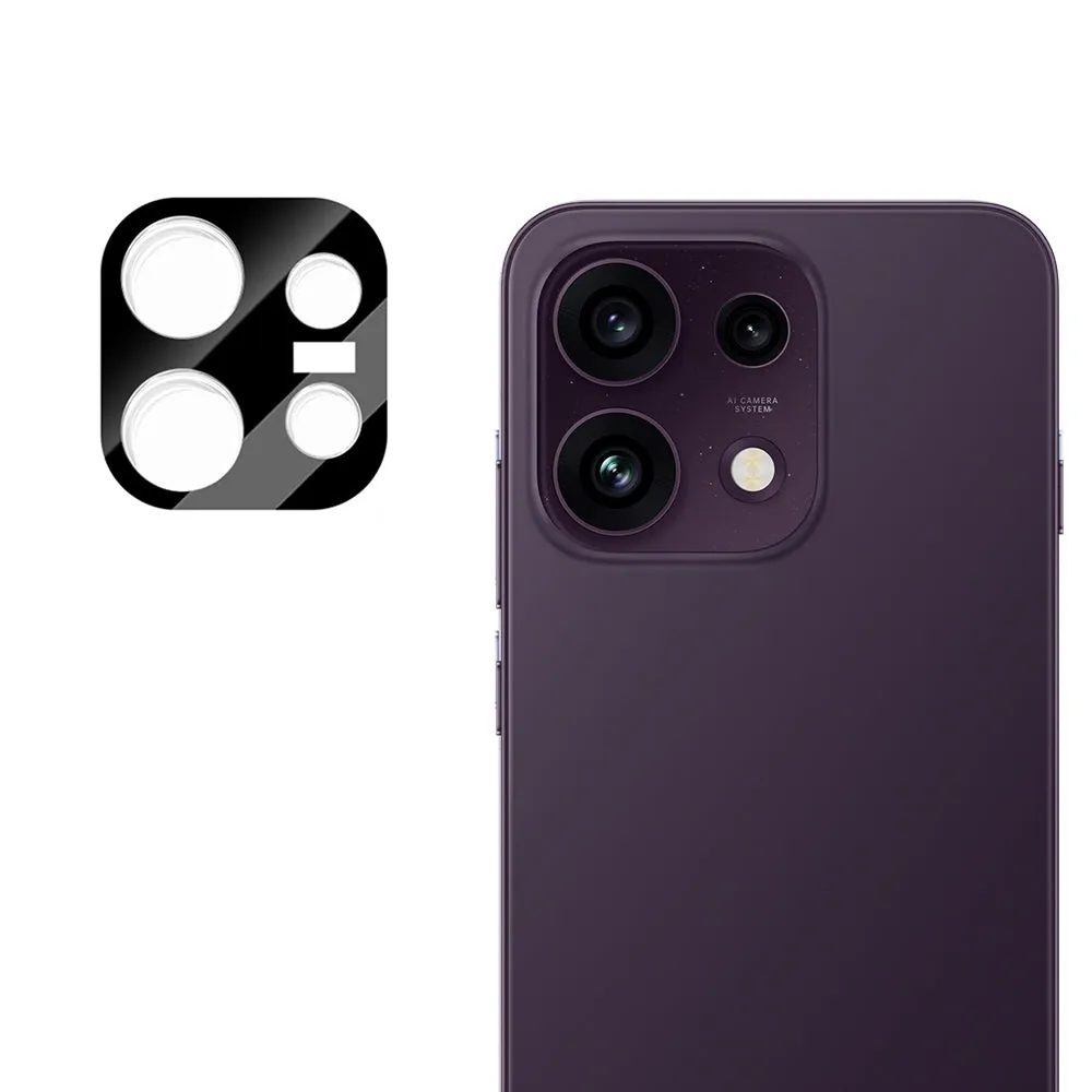 Pellicola protettiva per fotocamera posteriore Techsuit per Oppo Reno16 F / Reno16 FS, vetro temperato, nero - immagine 1