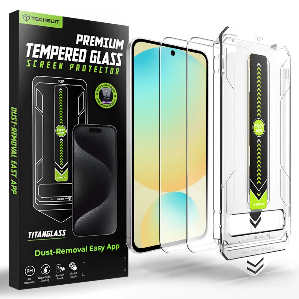 Pellicola protettiva per schermo Techsuit TitanGlass CrystalHD per Samsung Galaxy A56 A566 / S24 FE S721, Vetro temperato, Full Glue, Set da 2 pezzi - immagine 1