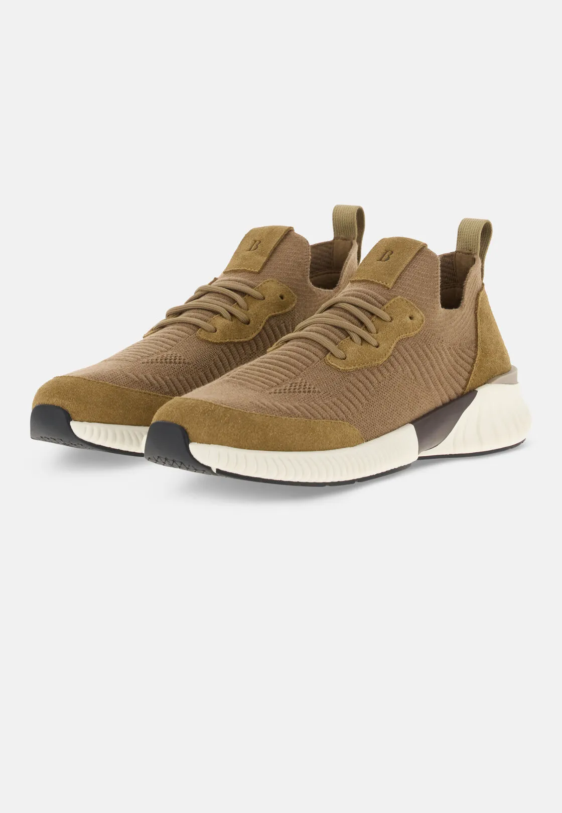 Boggi, Sneakers Willow In Misto Lana, Uomo, Biscotto, Taglia: 46-12 - immagine 3