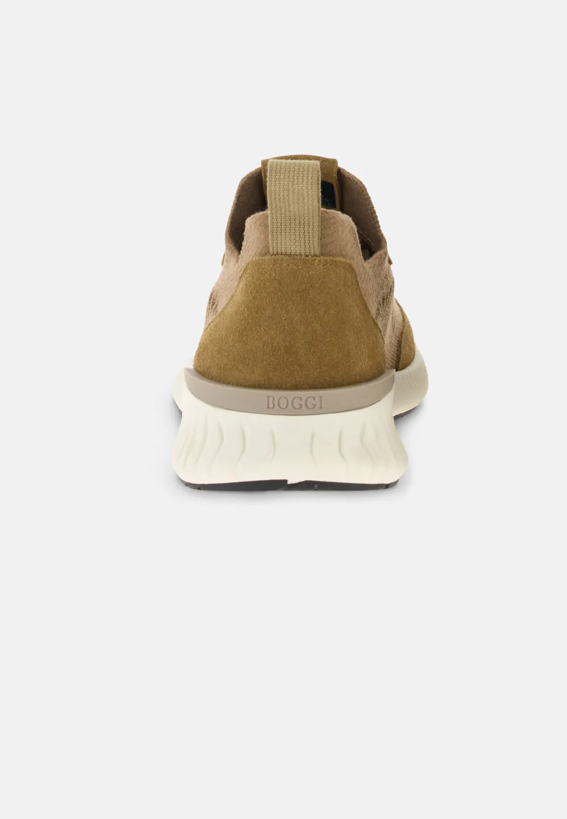 Boggi, Sneakers Willow In Misto Lana, Uomo, Biscotto, Taglia: 47-13 - immagine 5