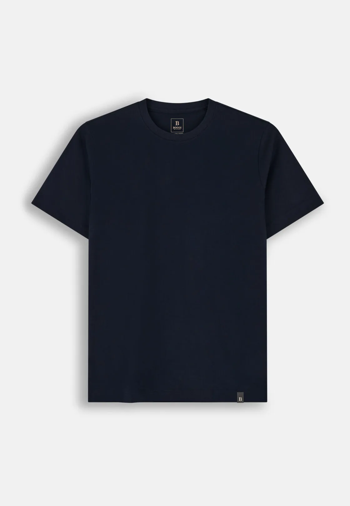 Boggi, T-shirt In Jersey Di Cotone Pima, Uomo, Navy, Taglia: M - immagine 5