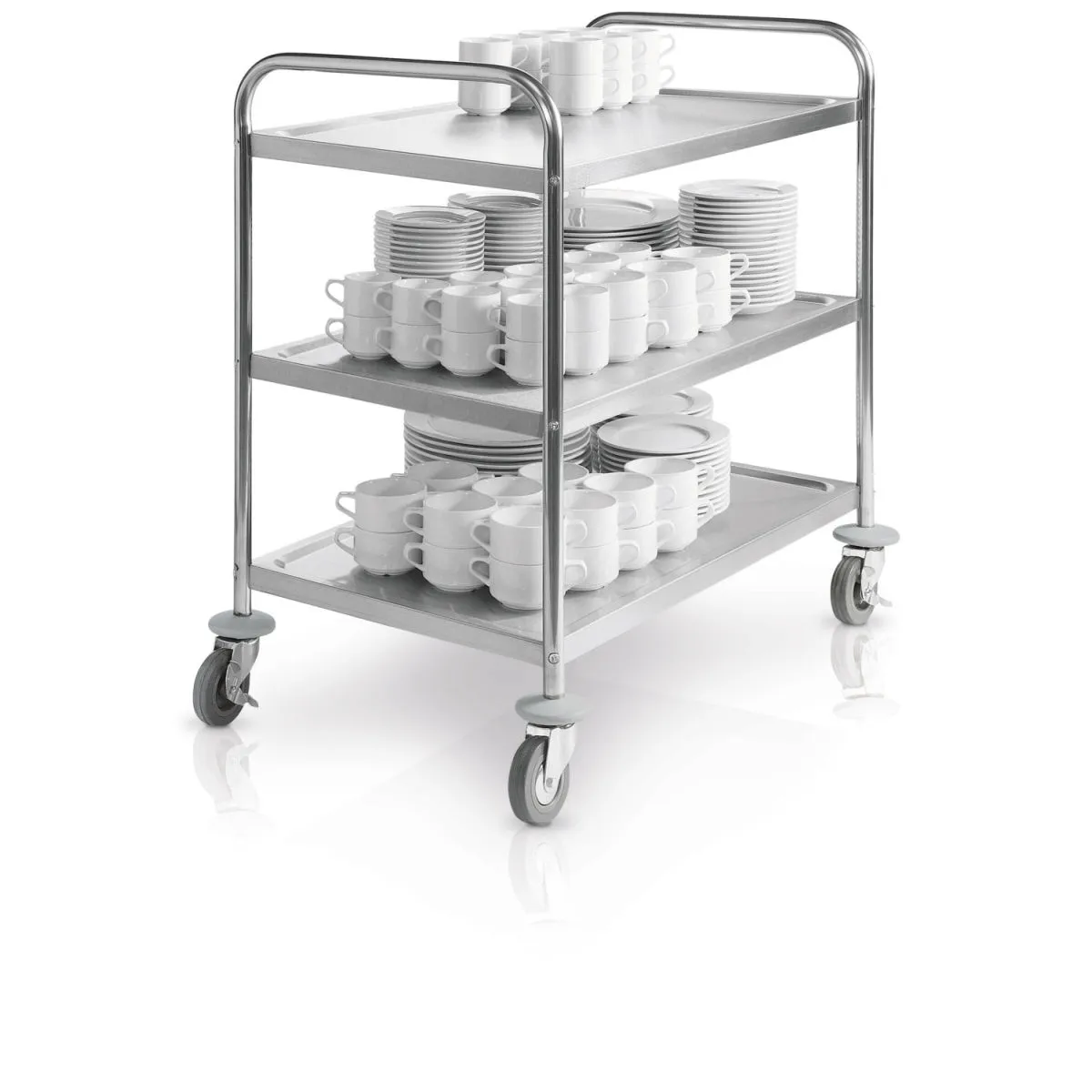 PULSIVA Carrello di servizio Elementary 3BM; 89x54x93 cm (LxPxH); argento - immagine 1
