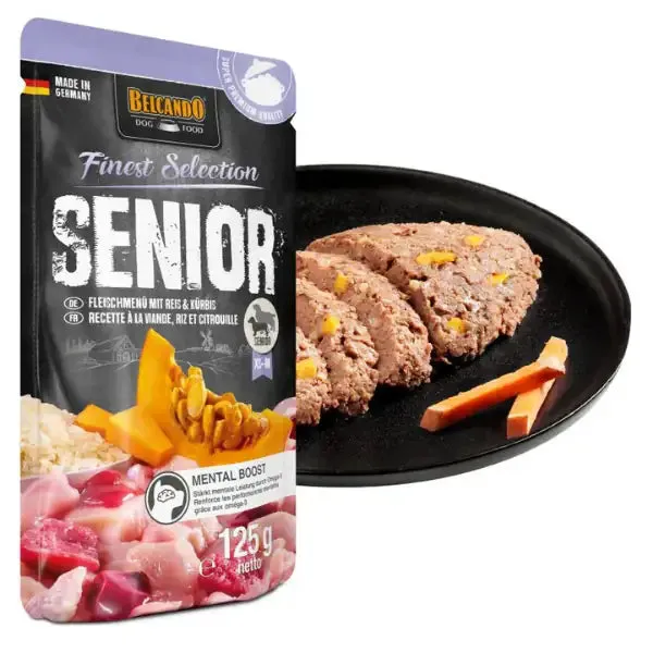 Belcando Finest Selection Grain Free Dog Senior All Breeds 125 gr Pollo con zucca - confezione da 12 pezzi - Cibo umido per cani - immagine 1
