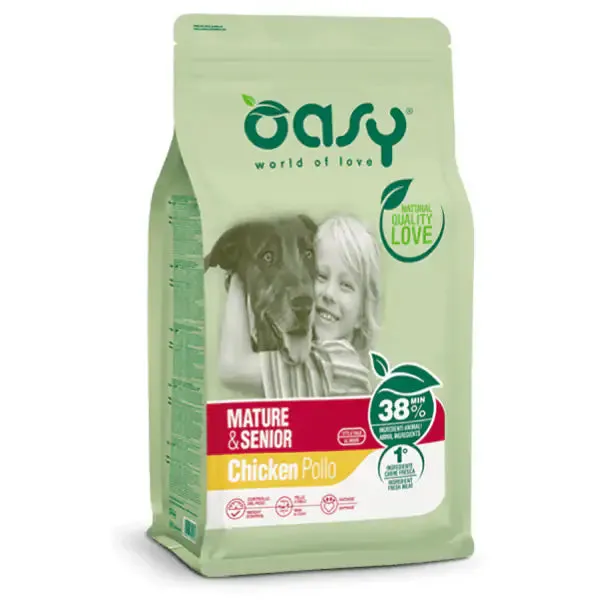 Oasy Dog Mature e Senior Pollo 3 kg - Croccantini per cani - immagine 1