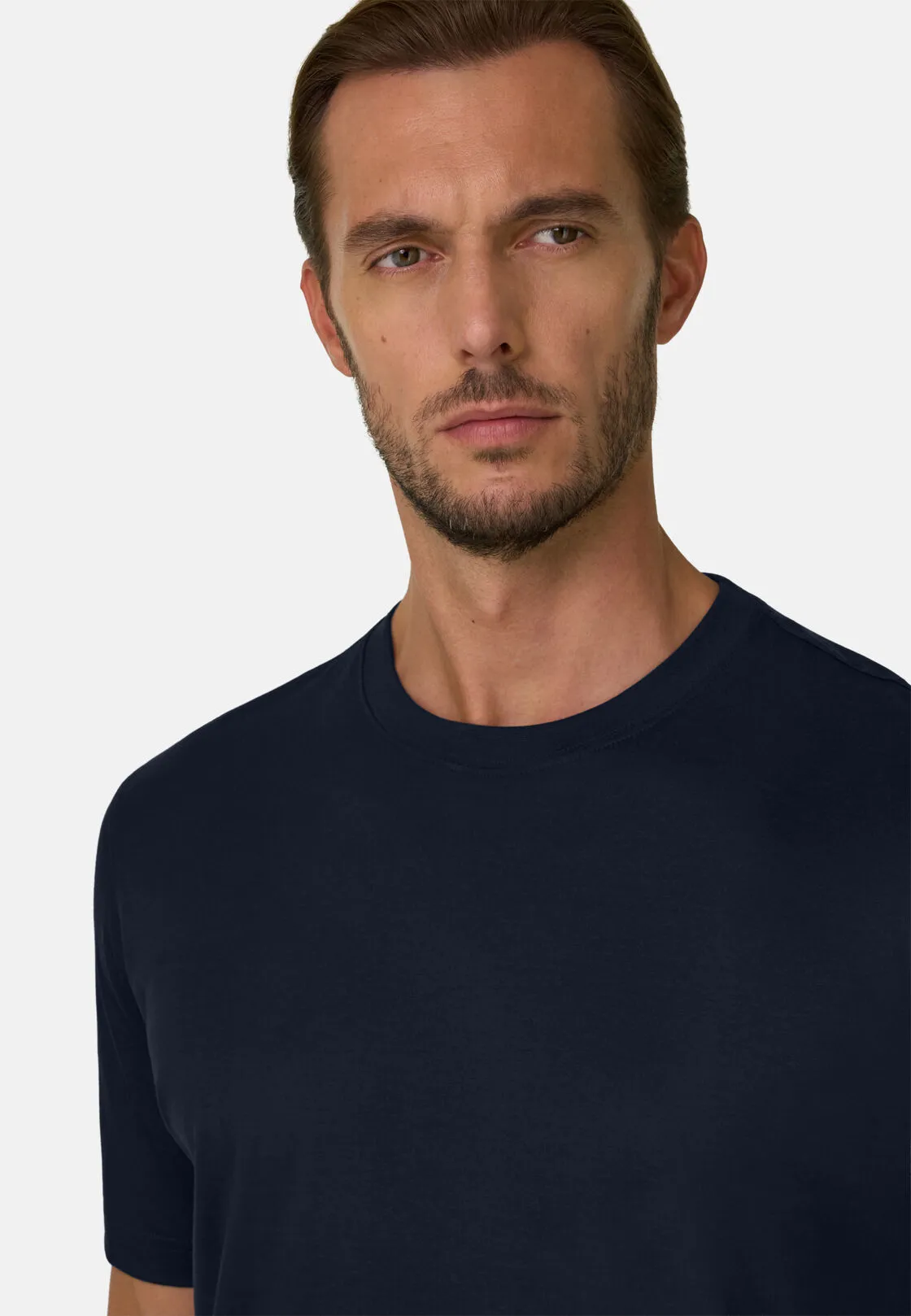 Boggi, T-shirt In Jersey Di Cotone Pima, Uomo, Navy, Taglia: XXL - immagine 3