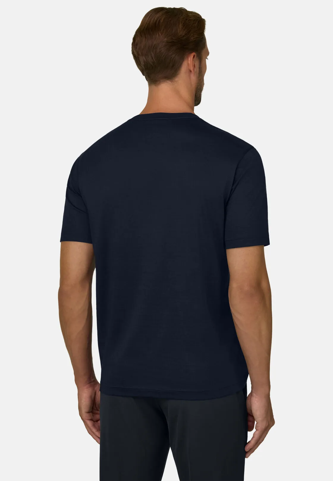 Boggi, T-shirt In Jersey Di Cotone Pima, Uomo, Navy, Taglia: XXL - immagine 4