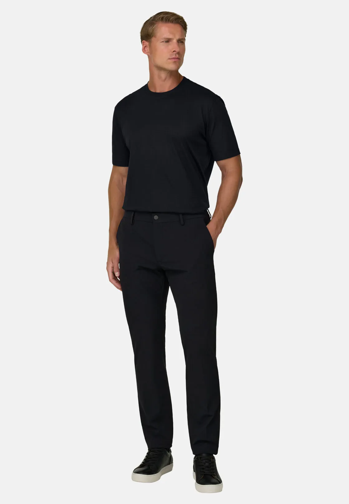 Boggi, T-shirt In Jersey Di Cotone Pima, Uomo, Nero, Taglia: M - immagine 2