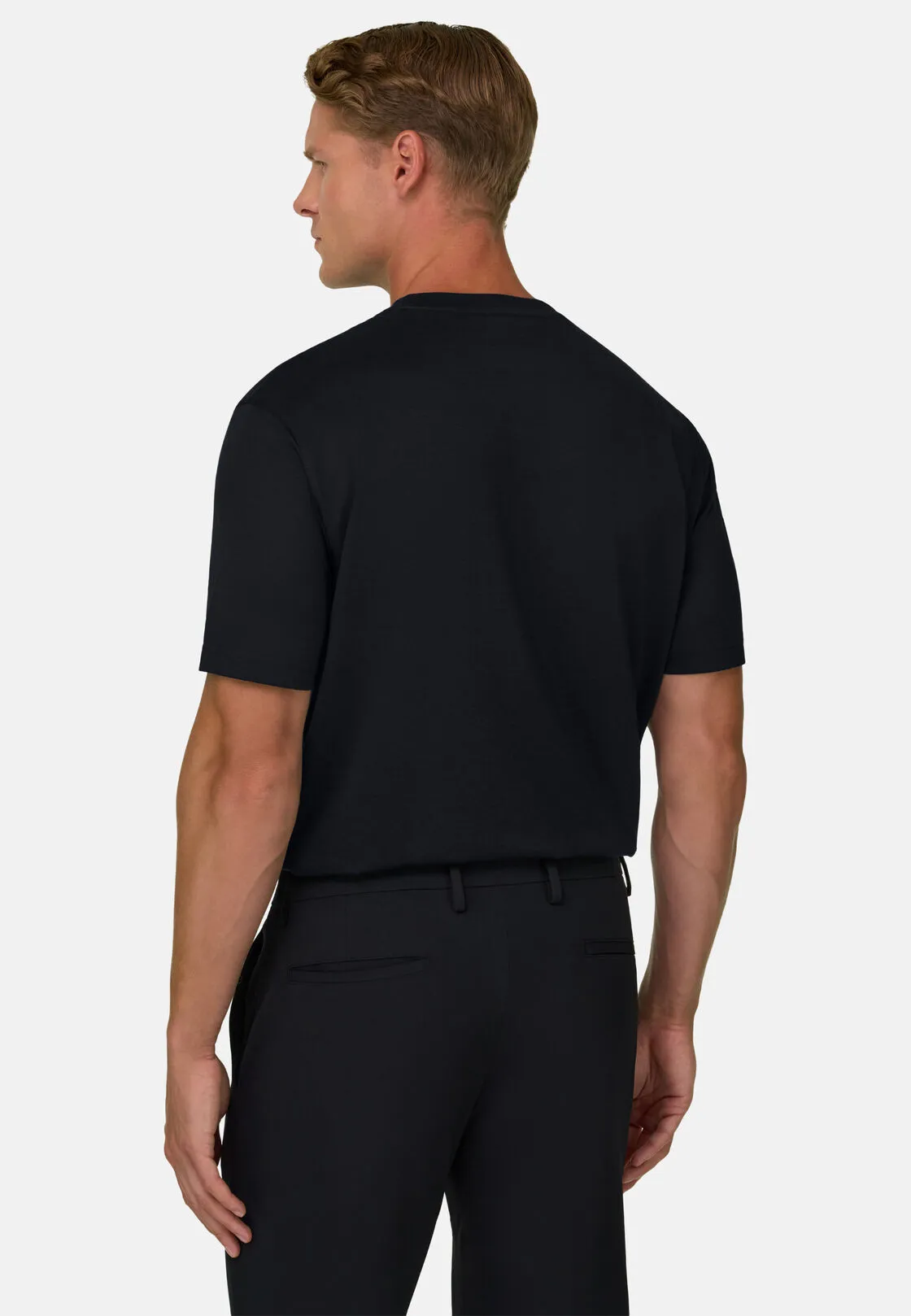 Boggi, T-shirt In Jersey Di Cotone Pima, Uomo, Nero, Taglia: XS - immagine 4